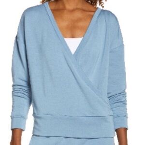 Zella Sky Blue Wrap Sweater
